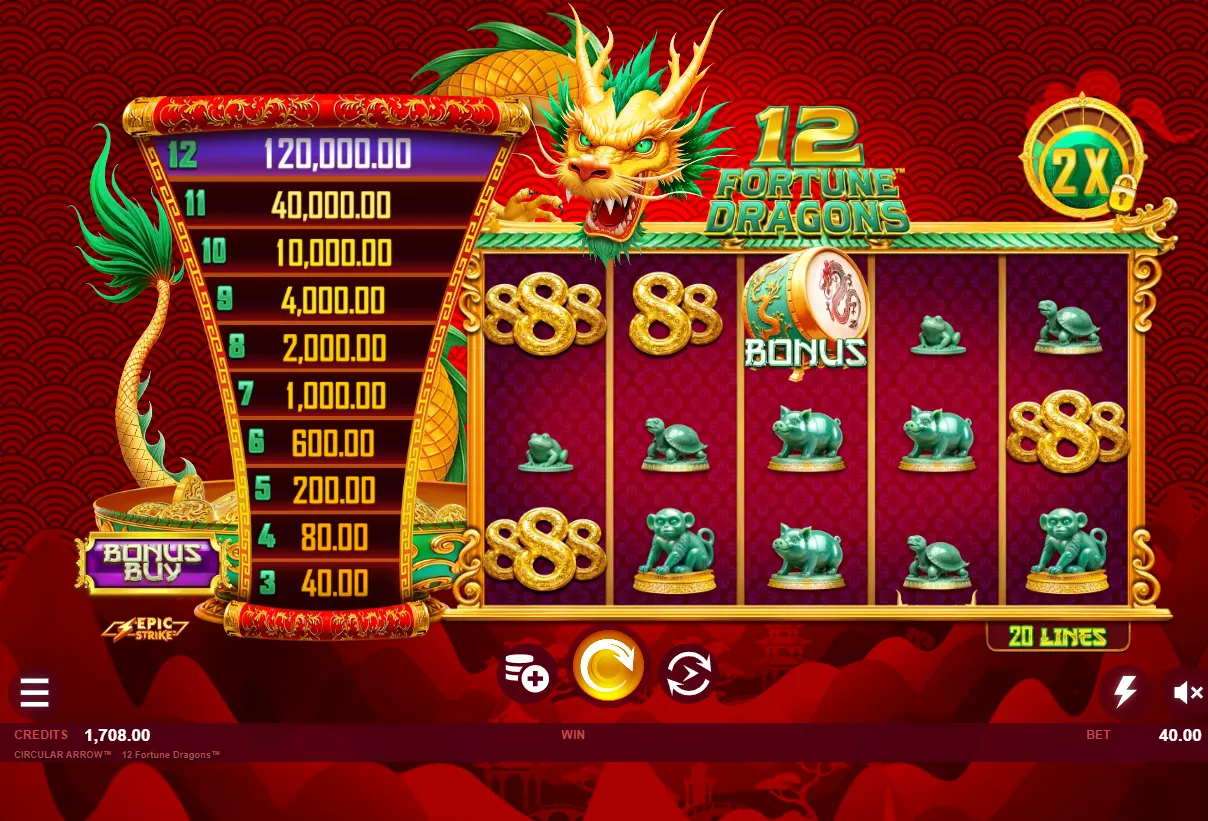 12 Fortune Dragons Slot