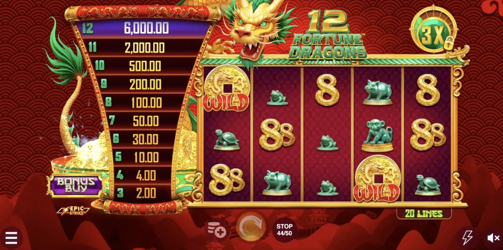 12 Fortune Dragons Slot