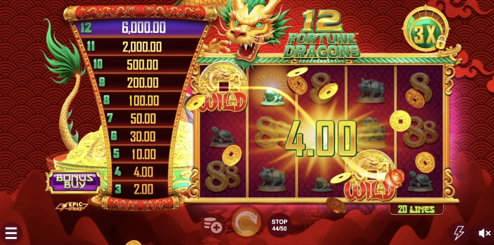 12 Fortune Dragons Slot