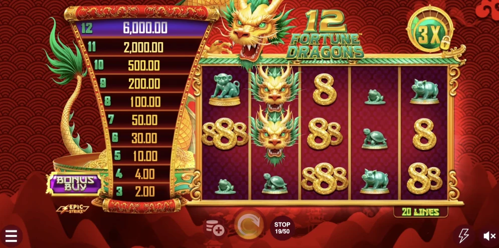 12 Fortune Dragons Slot