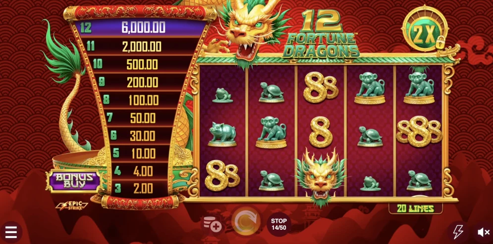 12 Fortune Dragons Slot